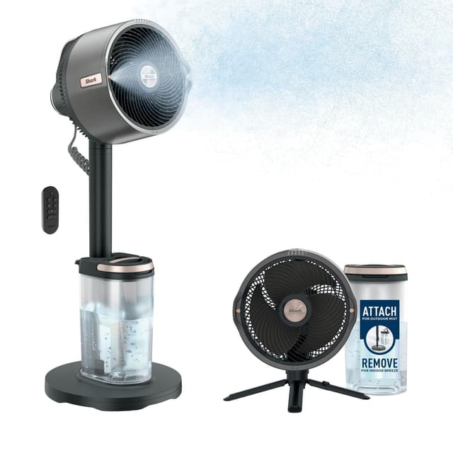 🦈 Shark FlexBreeze Pro Mist Akku-Ventilator - Tragbarer Sprühtank, 20m Reichweite