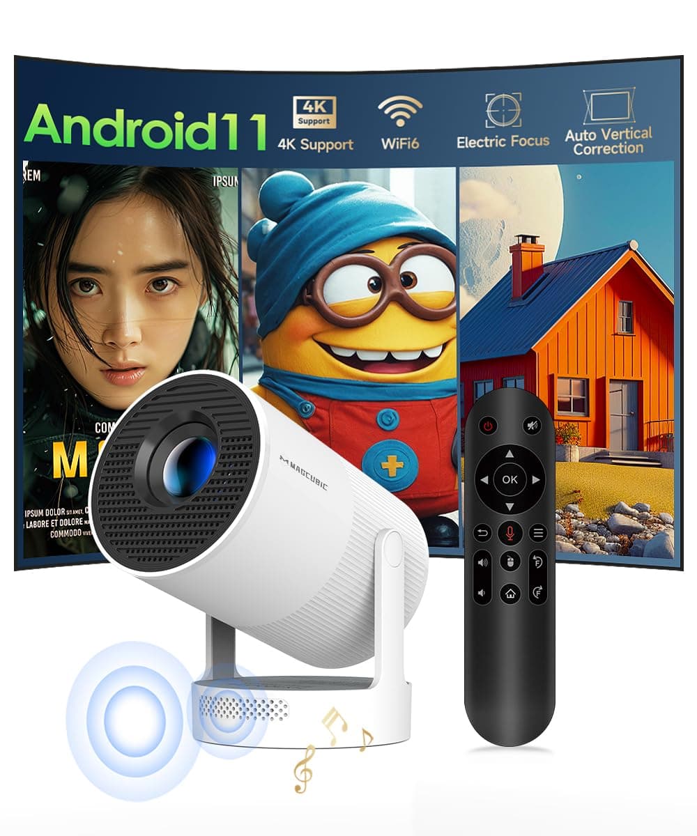 🎥🌟 Mini Beamer 4K mit Android 11 Unterstützung! 🌈
