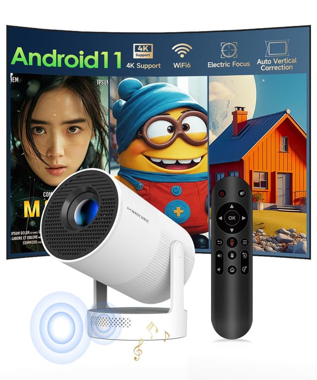 🎥🌟 Mini Beamer 4K mit Android 11 Unterstützung! 🌈