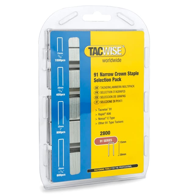 🔧🪚 Tacwise 0204 Heftklammern Typ 91 Auswahlspackung (15-30mm) - Angebot
