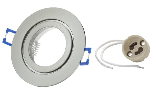 🌟Sonderangebot!🌟 Sweet Led Einbaurahmen inkl. GU10 Fassung 230V IP44 - 1er Pack, Chrom gebürstet