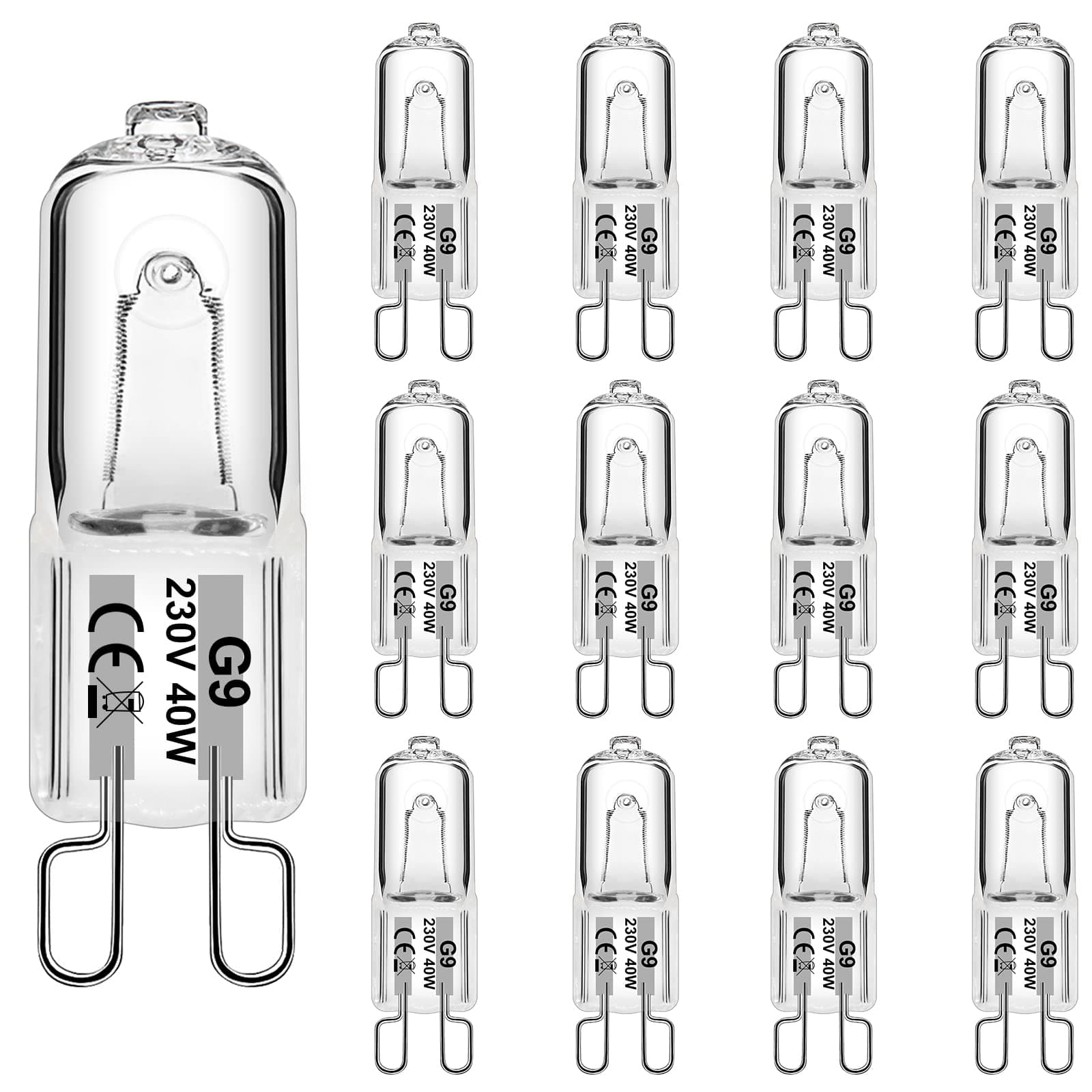 🌟 Angebot! WeshLMPO Glühbirne G9 12 Stücke Halogen G9 40W Dimmbar