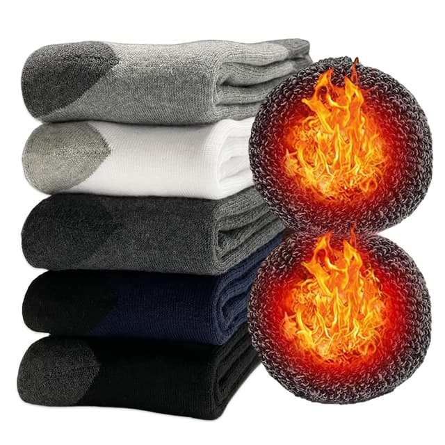 🔥 Angebot: MOSOTECH Thermosocken Herren, 5 Paar Dicke Warme Socken 🧦
