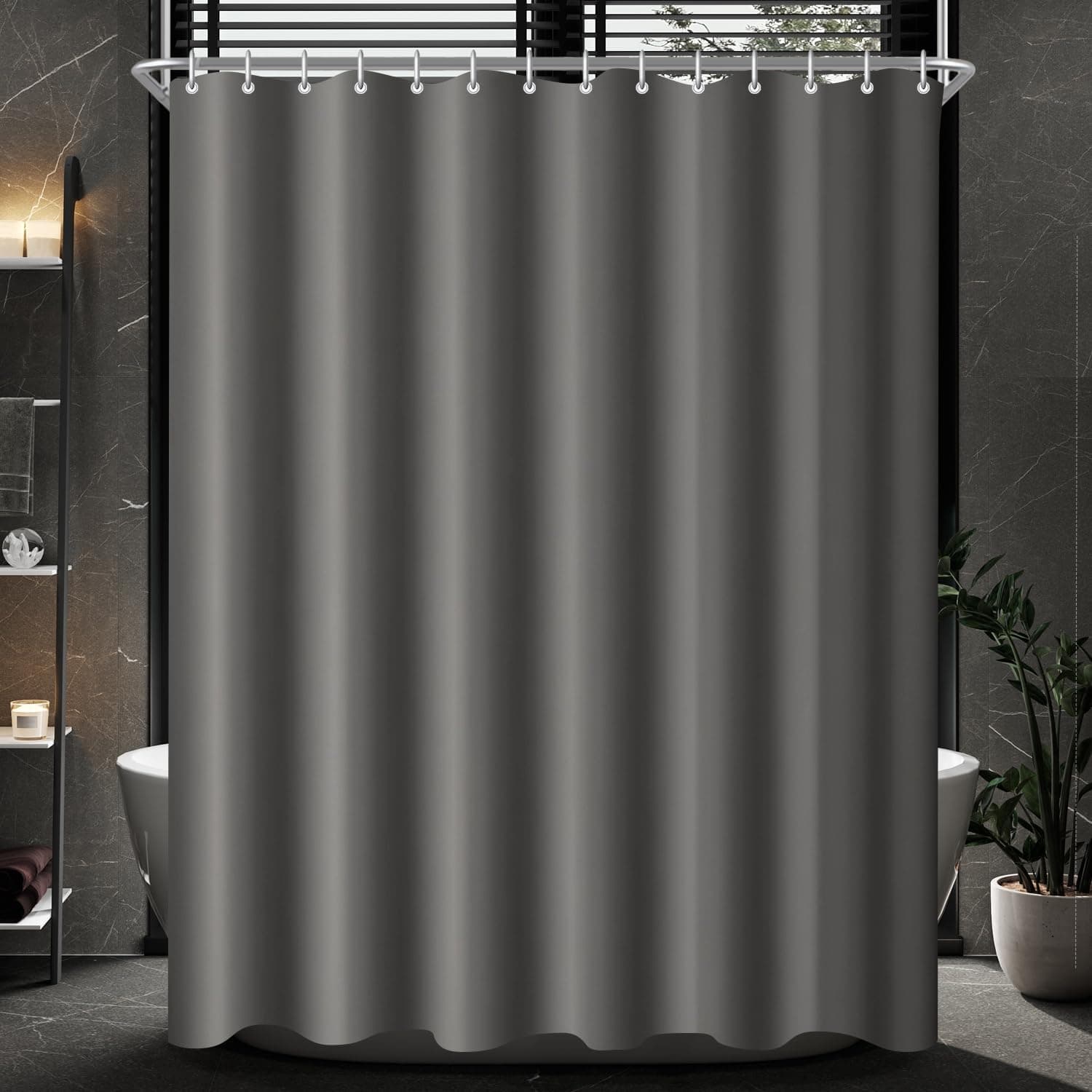 Lerores Duschvorhang 240x200cm Dunkelgrau 🚿