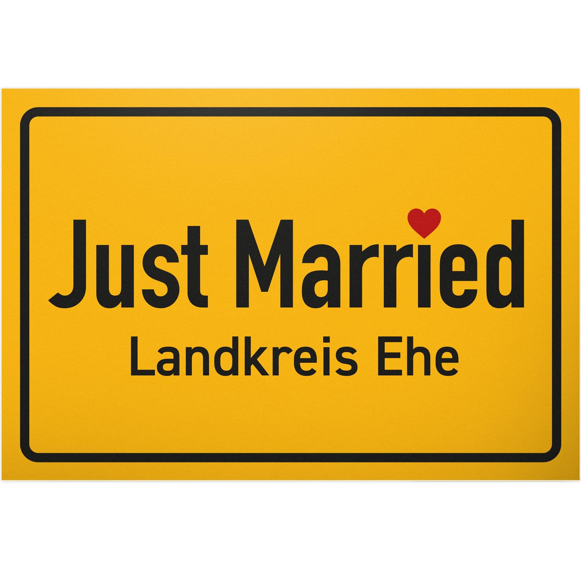 🎉 DankeDir! Just Married - Schild 30 x 20 cm - Hochzeitsgeschenk 🎁