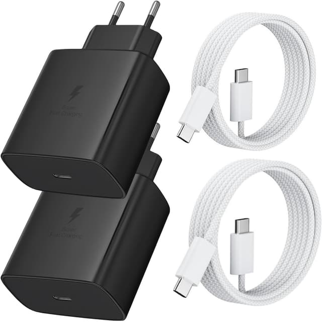 🔋 2 Pack 45W USB C Schnellladegerät mit 1.5m USB-C Ladekabel ⚡️