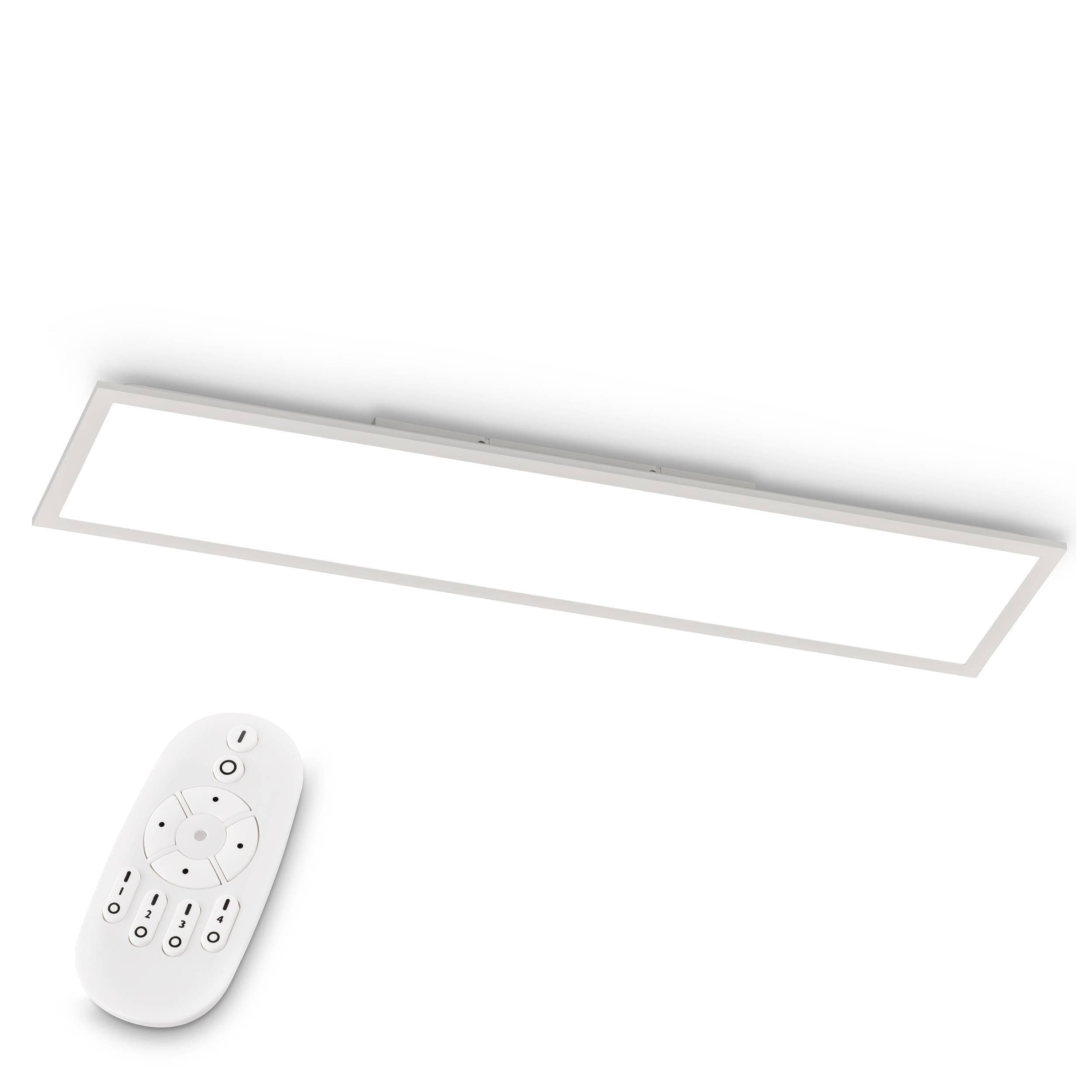 EGLO LED Deckenleuchte Bottazzo: Ultraflache Deckenlampe 100x25 cm in Weiß ✨