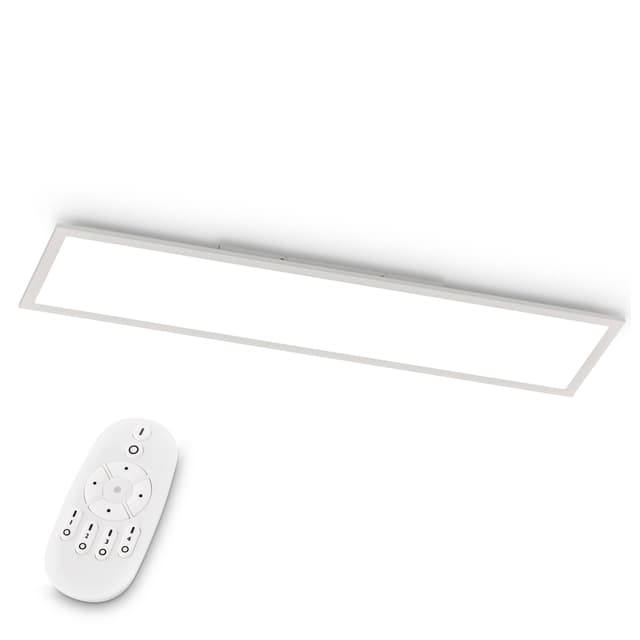 EGLO LED Deckenleuchte Bottazzo: Ultraflache Deckenlampe 100x25 cm in Weiß ✨