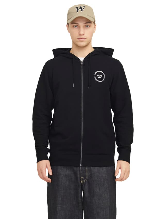 🔥 Sale! JACK & JONES Herren Jjsimon Sweat Zip Hood Kapuzenpullover S Schwarz