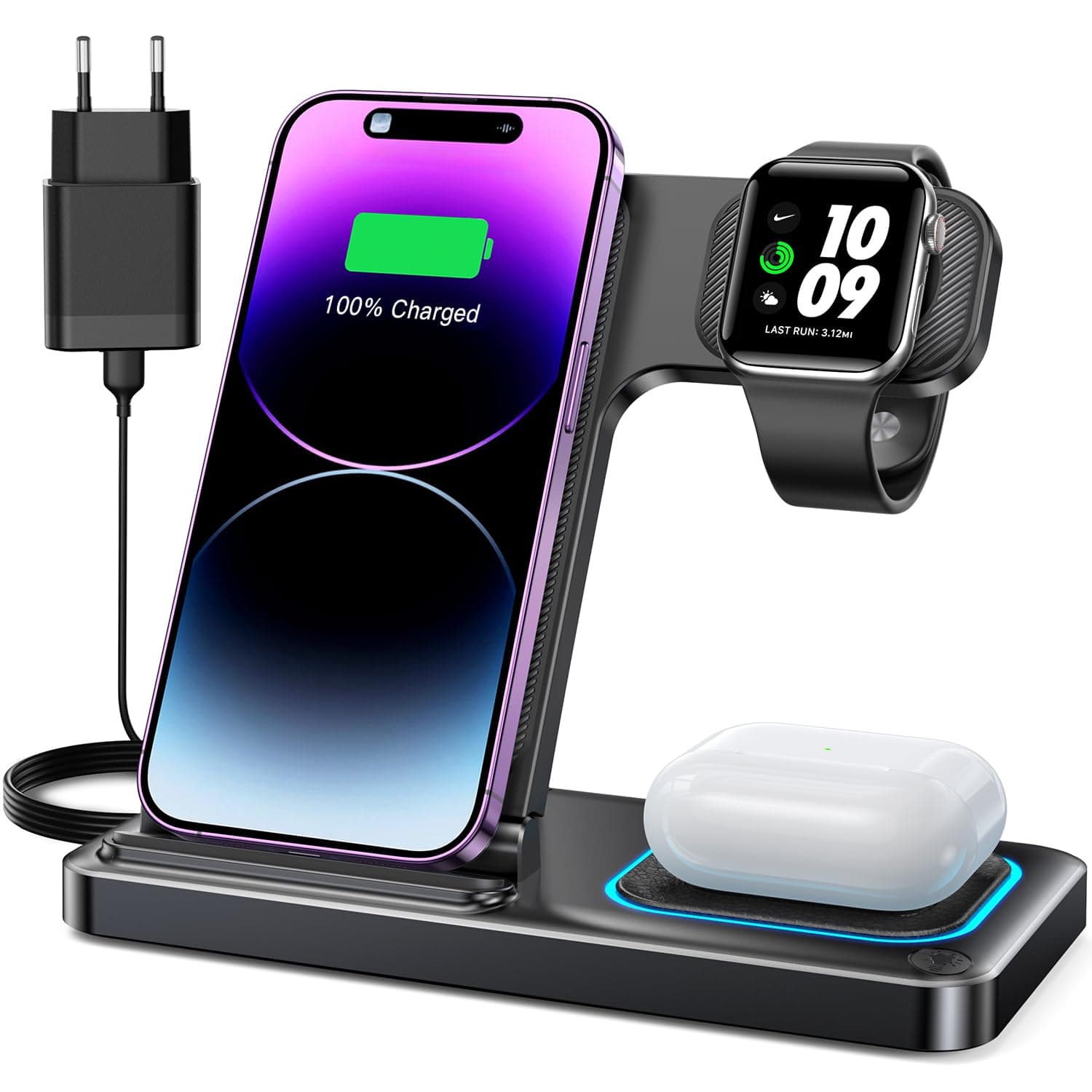 🔥 DUMTERR 3-in-1 Apple Ladestation: Kabelloses Laden für Apple Fans! 📱⌚️🎧