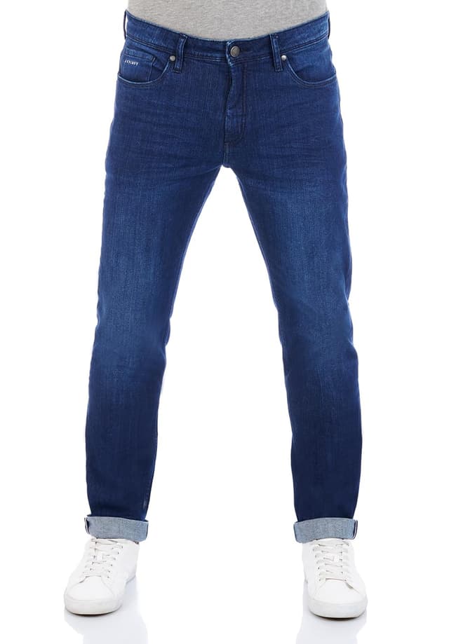 DENIMFY Jeans Herren Stretch Straight Fit DFMiro Jeanshose Baumwolle Denim Blau Schwarz Grau