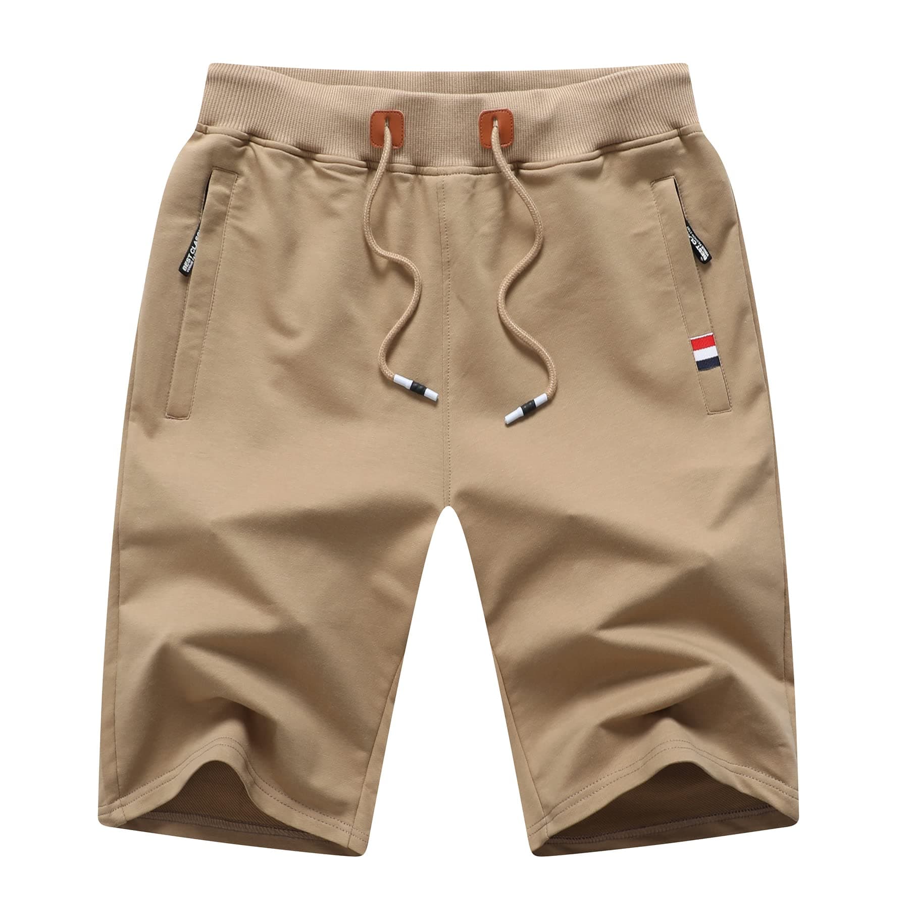 🔥 Angebot: Tansozer Sport Shorts Herren Mit Reißverschluss Khaki 3XL 🏃‍♂️🩳