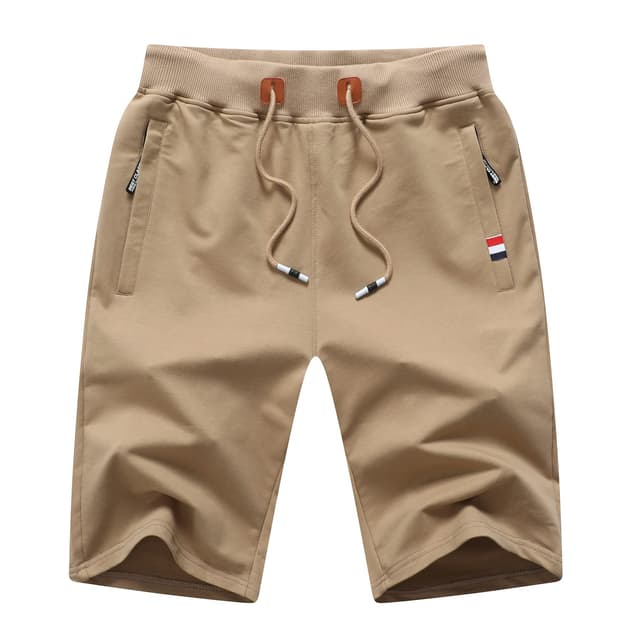 🔥 Angebot: Tansozer Sport Shorts Herren Mit Reißverschluss Khaki 3XL 🏃‍♂️🩳
