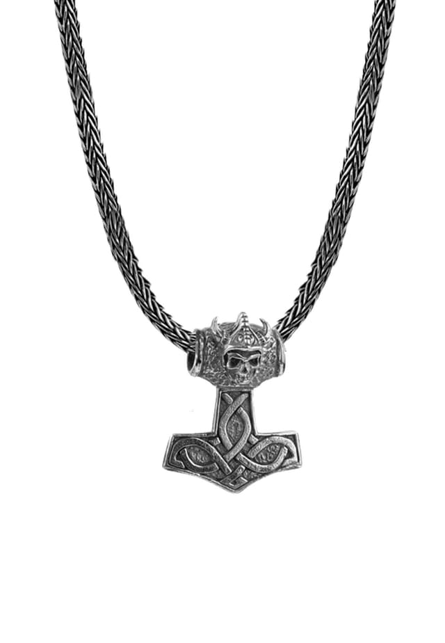 Kuzzoi Herren Silber-Halskette mit Thors-Hammer Anhänger 🛡️🔨