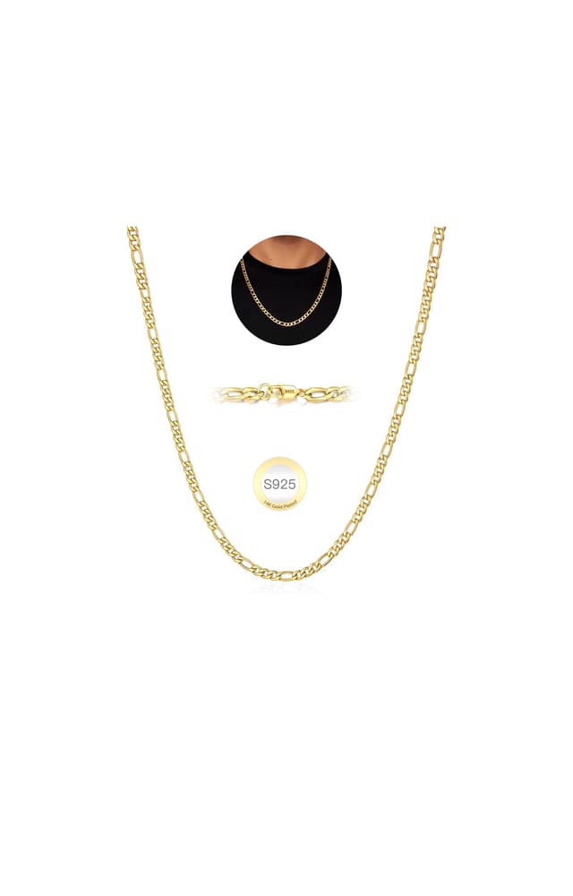 Rajputana S925 Sterling Silber Figaro Kette für Herren ⭐️🎁