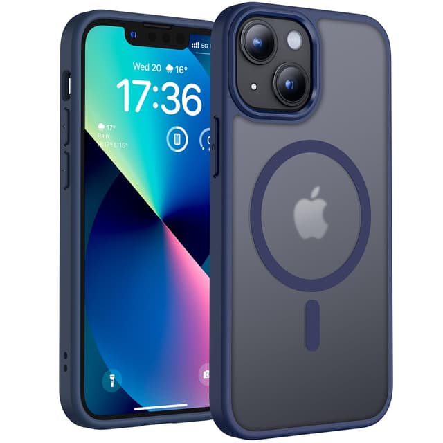 TOCOL iPhone 13 Mini Hülle für Magsafe 📱 Stoßfest & Matt Blau
