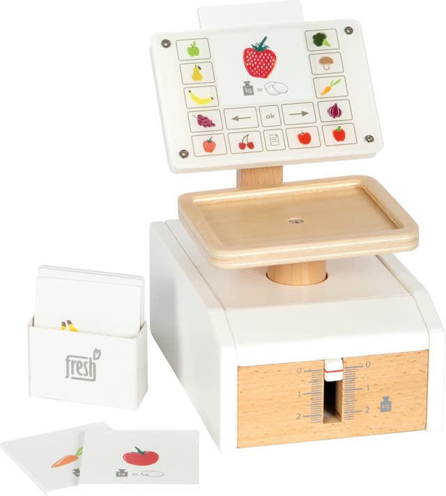 Kleine Fußwaage Fresh aus Holz 🍏🍊🍅