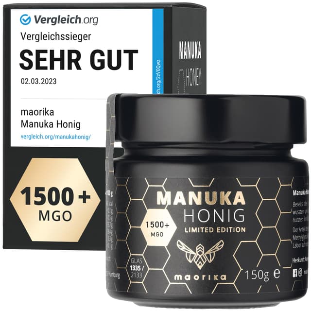 🍯 Maorika - Manuka Honig 1500 MGO (Limited Edition) im Glas 🌿