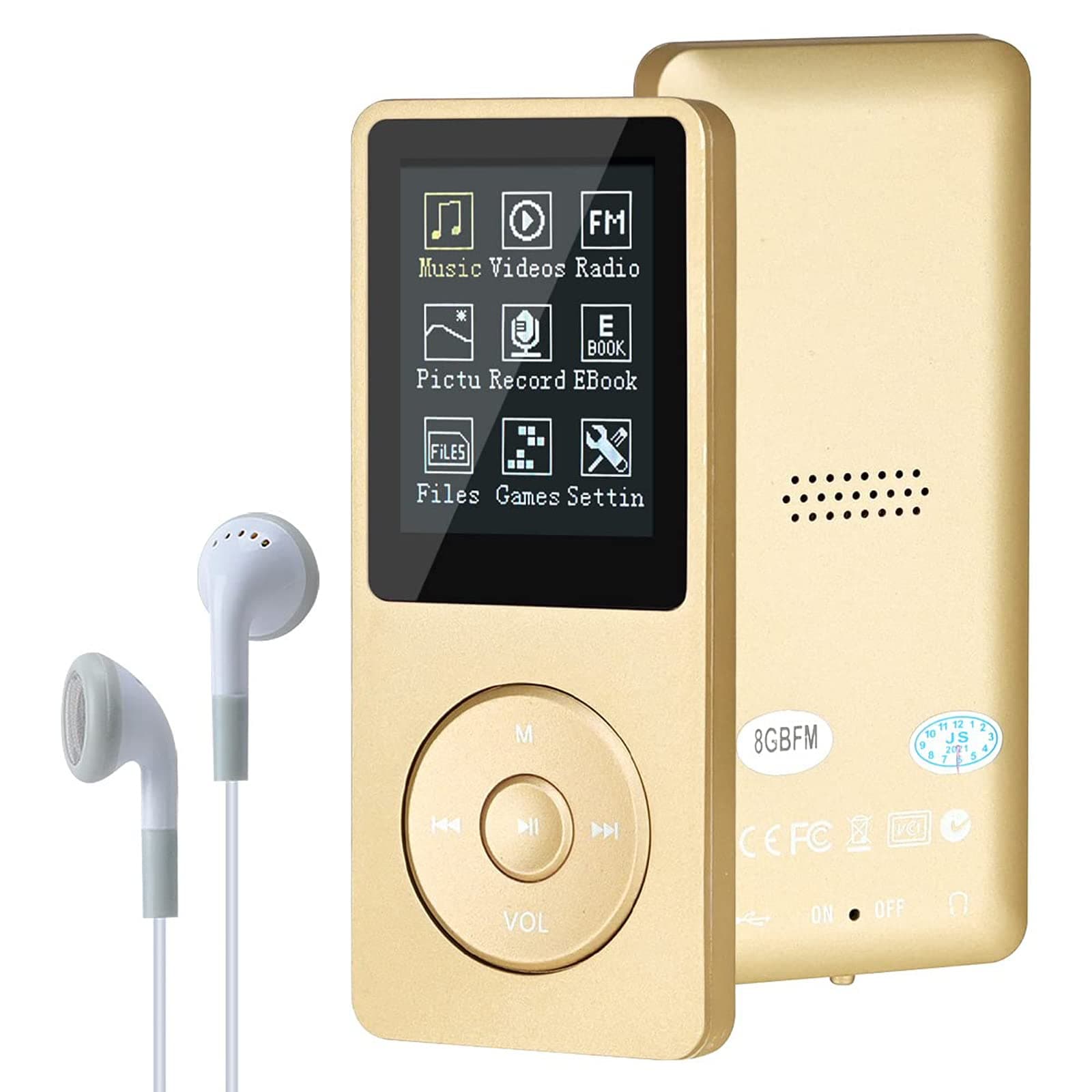 🎶📱🔊 Angebot: MP3-Player 8 GB tragbarer HiFi-Sound Gold