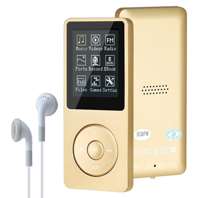 🎶📱🔊 Angebot: MP3-Player 8 GB tragbarer HiFi-Sound Gold