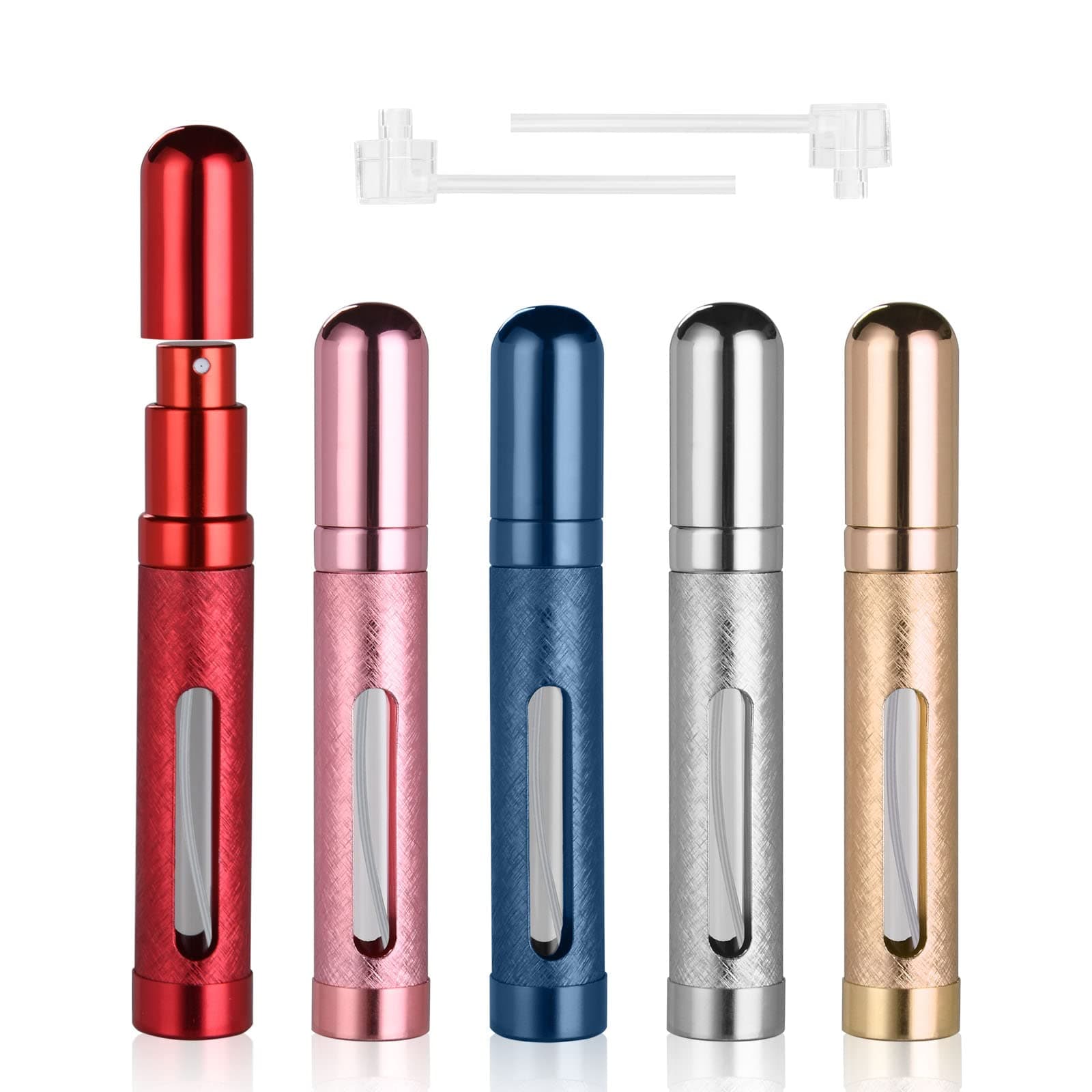 ACWOO Mini Parfümzerstäuber Taschenzerstäuber, 5 Stück 12 ml Nachfüllbar Leer Reise Parfüm Zerstäuber 🌟