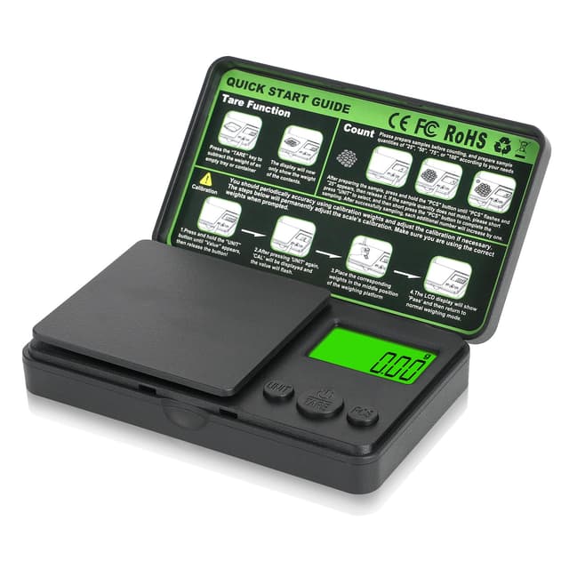 Muaket 0,01g/1000g Feinwaage 🌟 Digitale Taschenwaage mit 7 Wiegeeinheiten 🛒 Kaffeewaage Gramm Waage mit Tara-Funktion 🔍