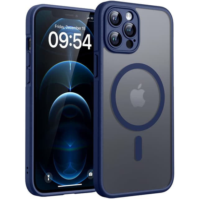 TOCOL iPhone 12 Pro Max Hülle für Magsafe, Kratzfest, Blau 📱🔵