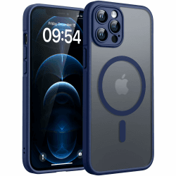 TOCOL iPhone 12 Pro Max Hülle für Magsafe, Kratzfest, Blau 📱🔵