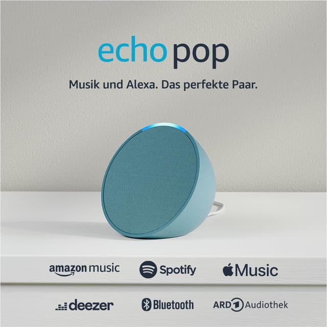 Angebot: Zertifiziert und generalüberholt Echo Pop 🎶🔊 | Kompakter Bluetooth-Lautsprecher mit Alexa