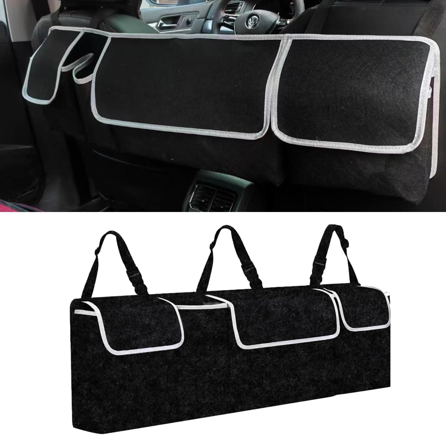 🚗 Aohcae Kofferraum Organizer: Schwarz Aufbewahrungstasche Mit Deckel für SUV 🛍️