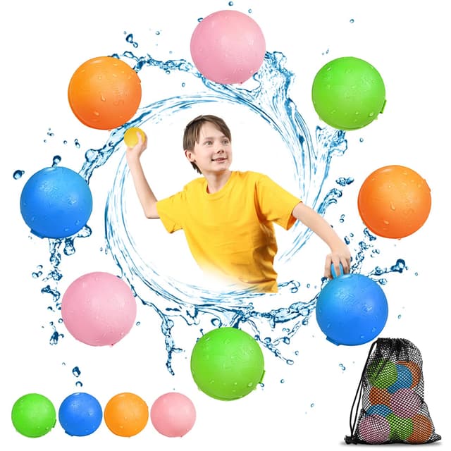 🎈 Smasiagon 8 Stück Wiederverwendbare Wasserbomben Selbstschließend 🎉