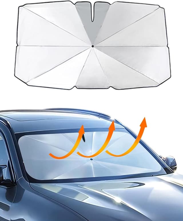 🚗🌞 Pluworks Sonnenschutz Auto Frontscheibe - UV-Schutz - Reflektierend 🌞🚗