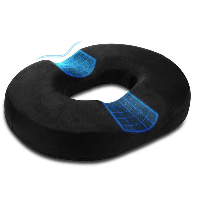 🍩 Emoobin Donut Sitzkissen - Ergonomisches Ringkissen für Bürostühle und Zuhause