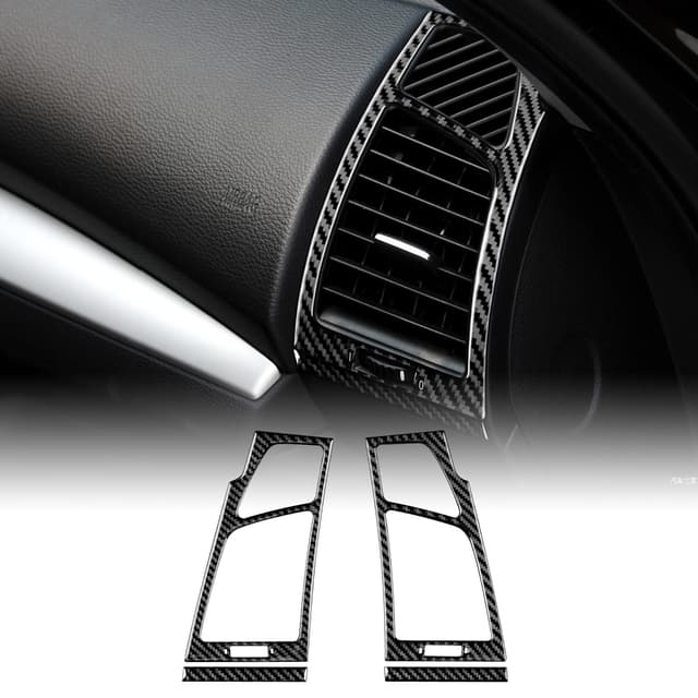 🚗🔥 KUNGKIC Kohlefaser Auto Armaturenbrett Seite Luftauslass Entlüftung Rahmen Trim Aufkleber