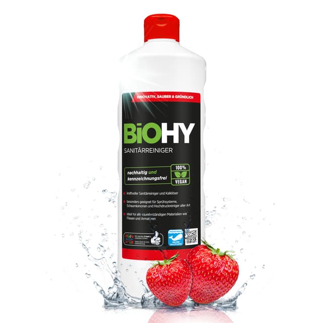 BiOHY Profi Sanitärreiniger Konzentrat (1l) - Bio-Kalklöser für Badezimmer & WC 🌱