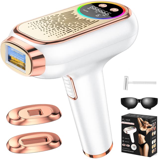 NIKYJM IPL Geräte Haarentfernung Laser, 6,8 cm² Großkaliber Schmerzfreie Haarentfernungsgerät 🌟