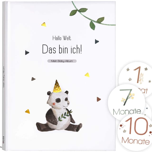 👶📔 OLGS Babyalbum Lino - Das bin ich! 🌟 Babytagebuch Junge/Mädchen