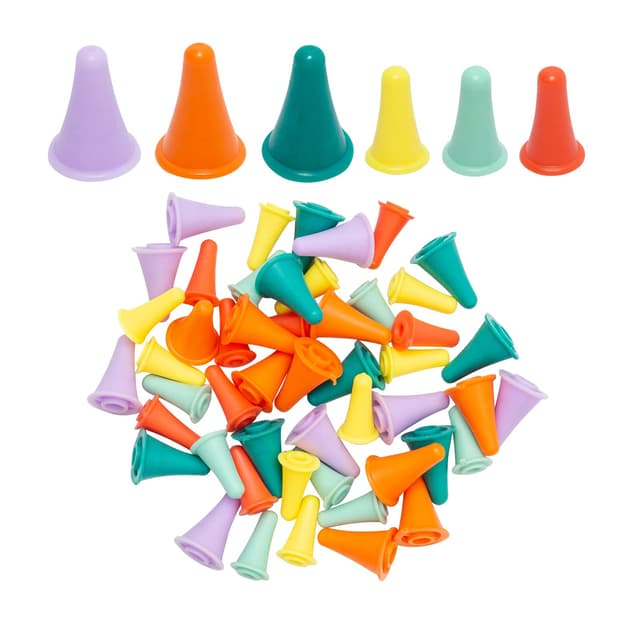 🌸 FRÜHLING ANGEBOT: 50 Bunte Stricknadeln Punktschutz Maschenstopper