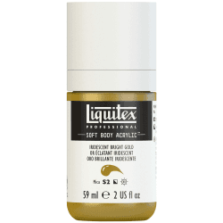 Liquitex 1959234 Professional Acrylfarbe Soft Body - Künstlerfarbe in cremiger deckender Konsistenz, hohe Pigmentierung, lichtecht & alterungsbeständig, 59ml Flasche - Irisierendes Helles Gold 🎨✨