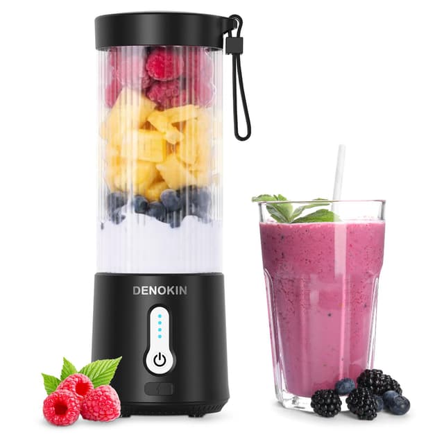 🍹🔋 Tragbarer Mixer für Smoothies und Shakes - Schwarz 🏋️‍♀️🧳