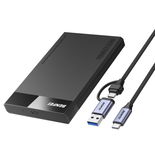 BENFEI Festplattengehäuse 2,5 Zoll SATA III auf USB | Externes Gehäuse für SSD und HDD