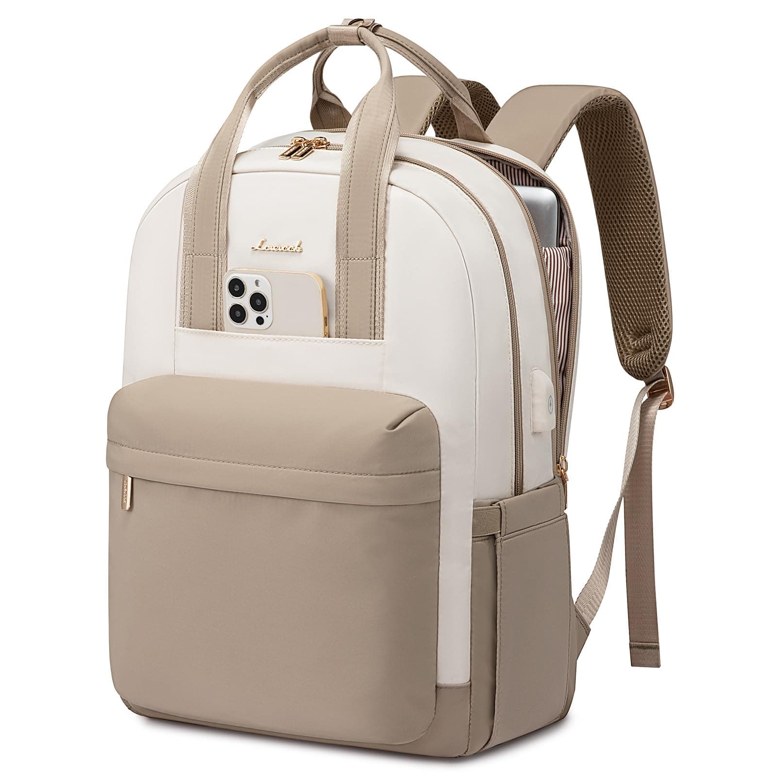🎒 LOVEVOOK Rucksack Damen, 15,6 Zoll Laptop Schulrucksack Mädchen 🎒