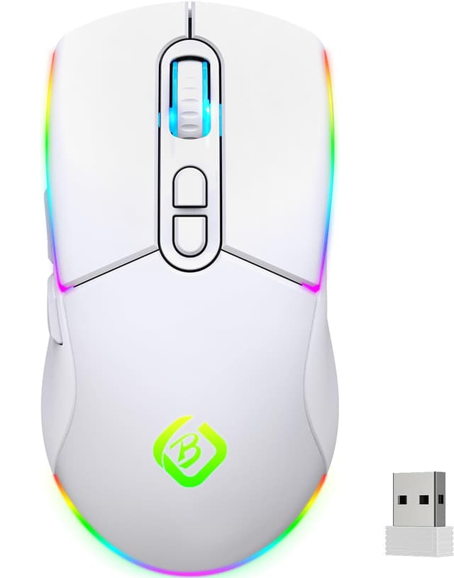 🎮 JYCSTE Kabellose Gaming Maus mit RGB LED Hintergrundbeleuchtung 🌈