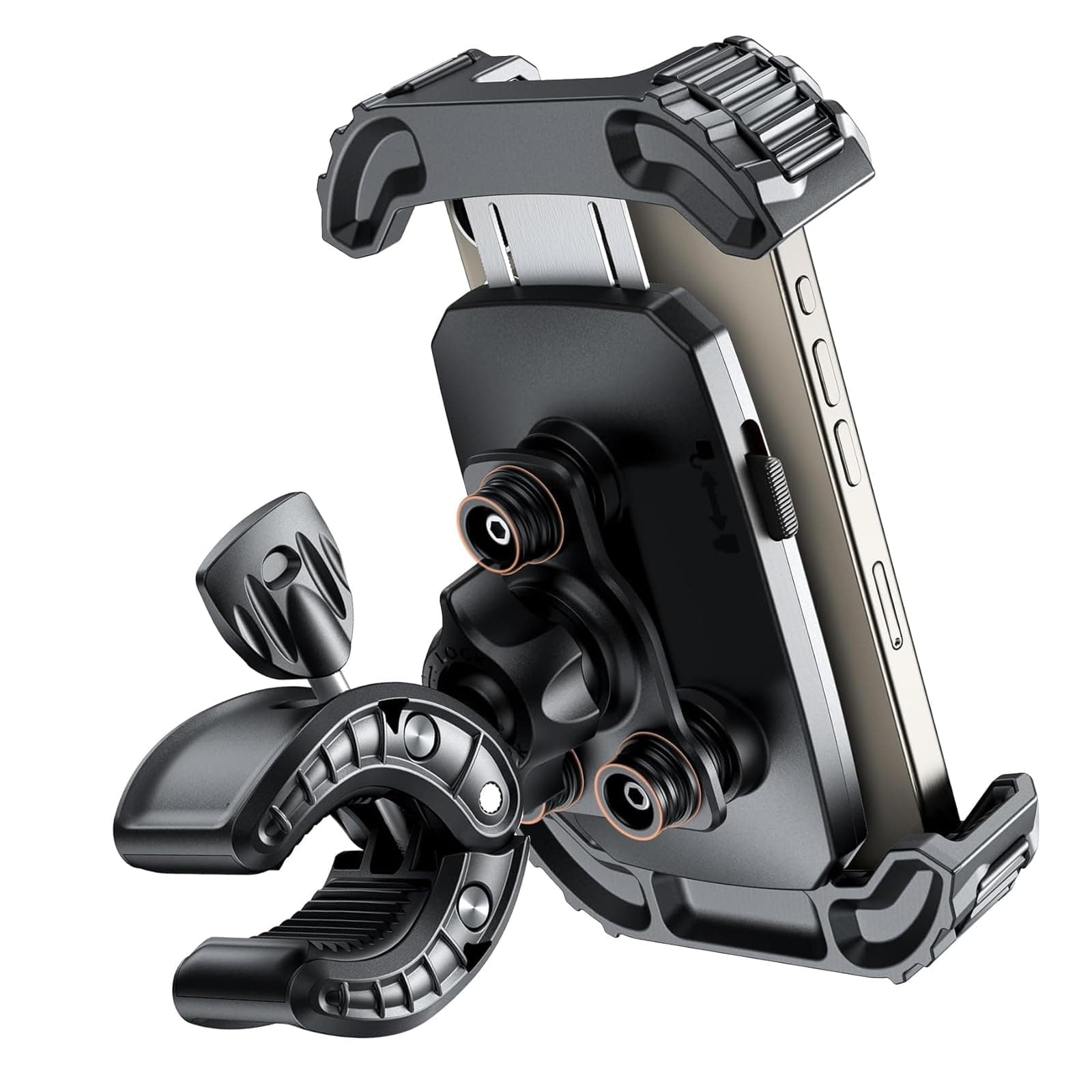 🏍️📱 GuMosh Motorrad Handyhalterung | 360° Drehbar | Anti-Vibration | 1S Entriegelung | Für iPhone, Huawei, Samsung