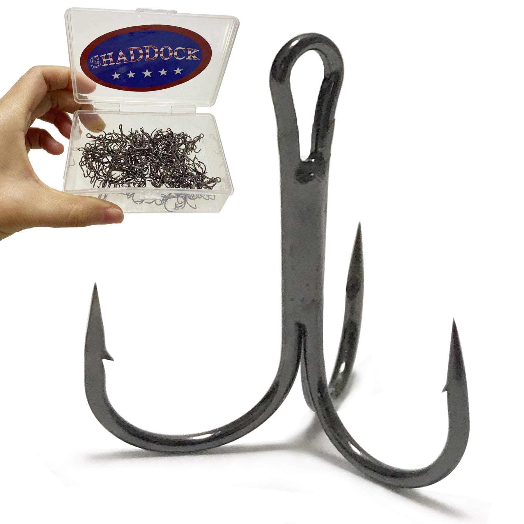 🎣 Super Deal! 100stk Drillinge Angelhaken aus Kohlenstoffstahl 🎣
