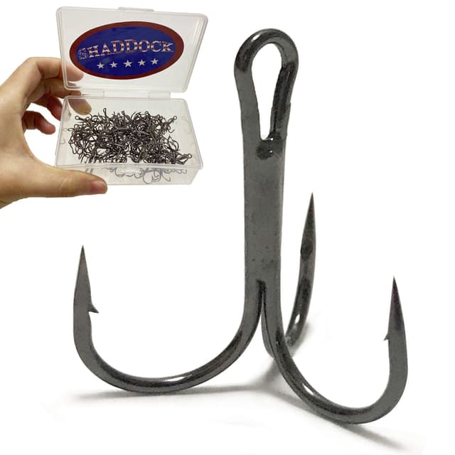 🎣 Super Deal! 100stk Drillinge Angelhaken aus Kohlenstoffstahl 🎣