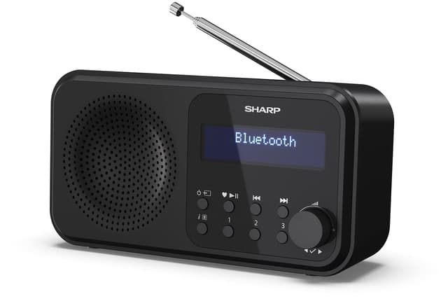 📻 SHARP DR-P420 Portables Digitalradio (DAB/DAB+/FM mit RDS, USB, Bluetooth 5.0) - Schwarz