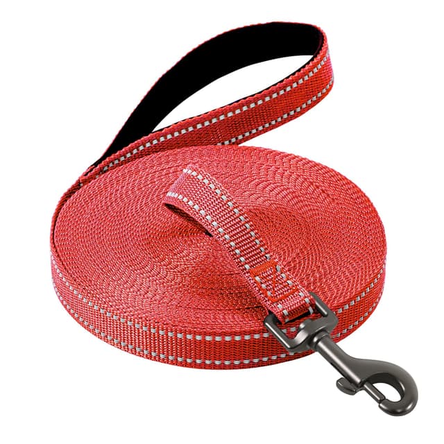 🐕 Demigreat Schleppleine für Hunde, 15m/50ft - Robuste Lange Hundeleine in Rot 🐾