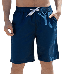 LYRIKER Schnelltrocknende Pro Badeshorts mit Mesh-Innenslip & Taschen XXL Navy 🏊