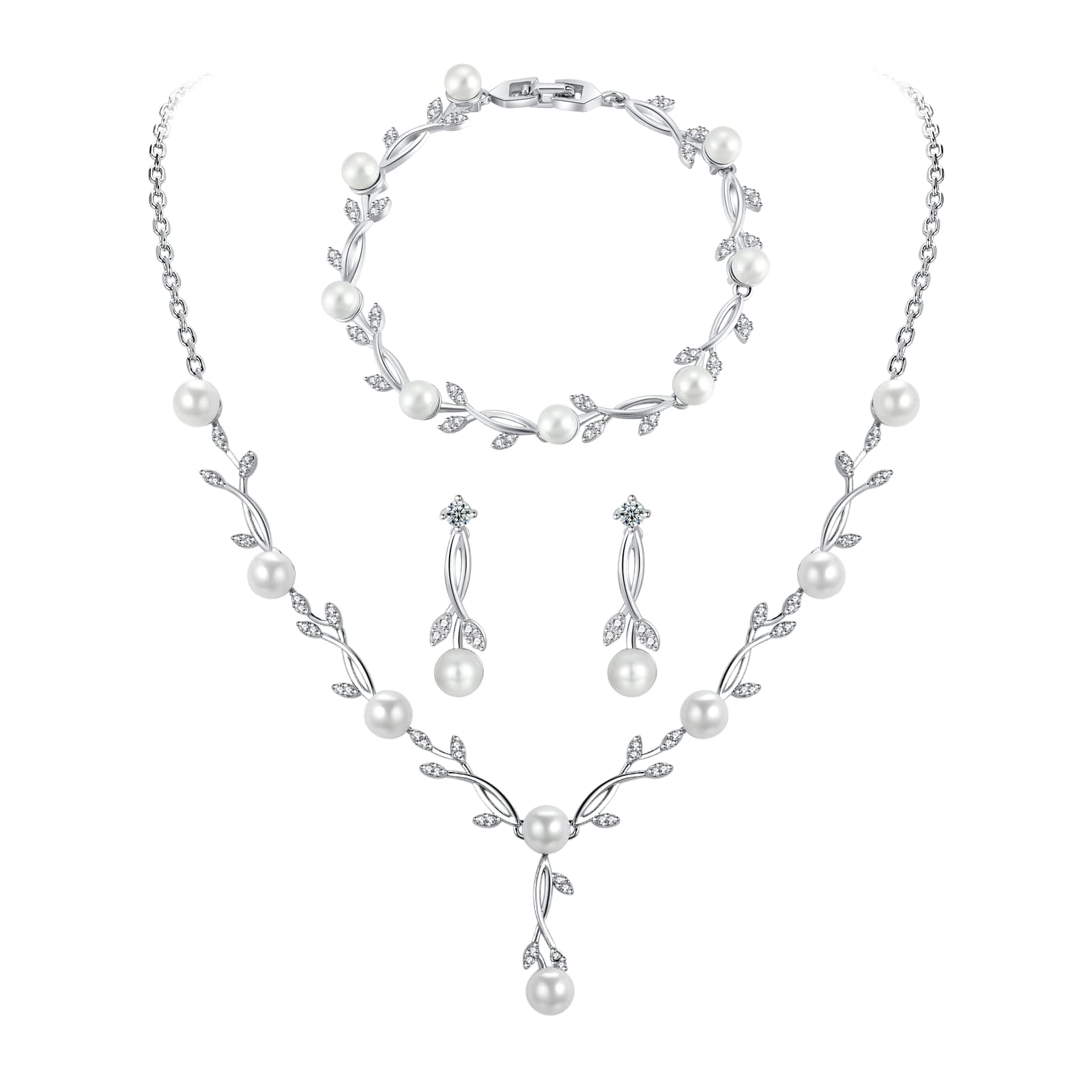 Toplstud Hochzeit 925 Schmuckset Silber Damen 💍💐